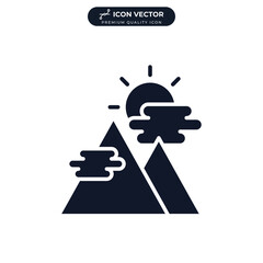 mountain icon symbol template for graphic and web design collection logo vector illustration