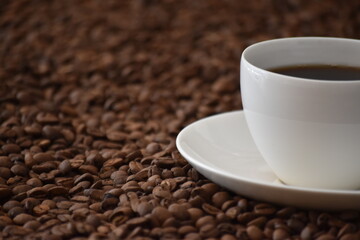 Obraz premium kawa filiżanka ziarno