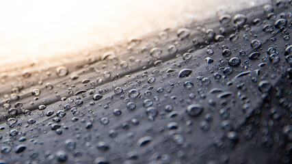 water droplets on waterproof surface