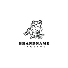 frog logo template icon design vector illustration