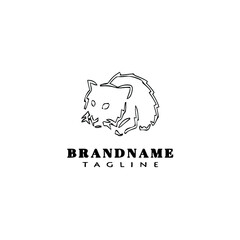 cute hamster animal logo template icon vector illustration