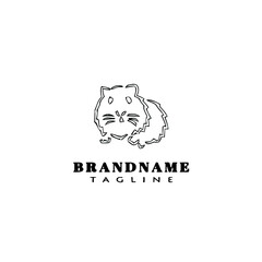 cute hamster animal logo template icon vector illustration