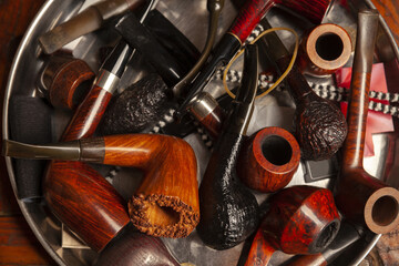 wooden pipes for smoking tobacco