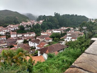 Obraz premium village in the mountains