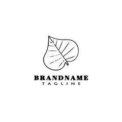 leaf logo cartoon icon design template black isolated vector illustration