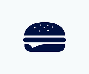 Burger icon vector. Fast food icon. The burger icon is isolated on a white background.