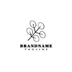 leaf logo cartoon icon design template black isolated vector illustration
