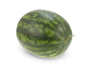 Watermelon isolated on white background. One watermelon with clipping path