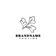 leaf logo cartoon icon design template black isolated vector illustration