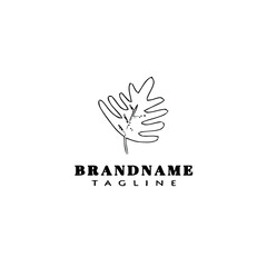 leaf logo cartoon icon design template black isolated vector illustration