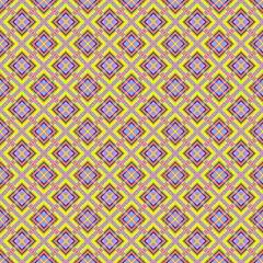 Seamless, Vector Image of Multi-Colored Squares in Yellow-Red Tones. Can Be Used in Design and Textiles