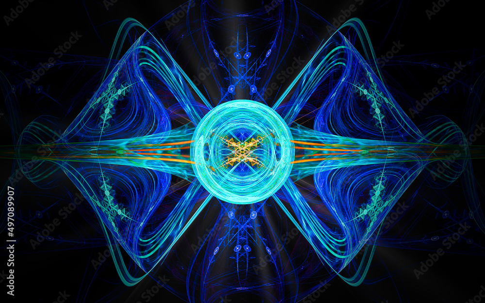 Aufkleber digital illustration abstract image generated fractal background image wallpaper pattern of various 