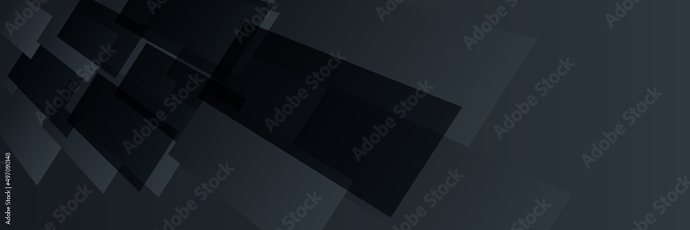 Wall mural abstract black web banner design. header, landing page web design elements.