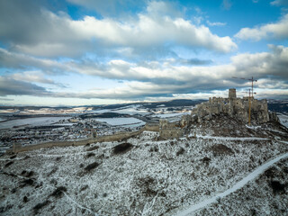 View of Spis Castle in Spisske Podhradie, Slovakia