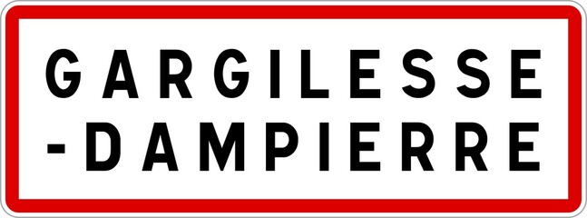 Panneau entrée ville agglomération Gargilesse-Dampierre / Town entrance sign Gargilesse-Dampierre