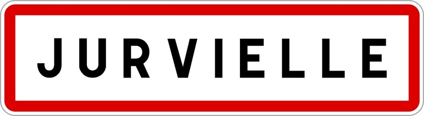 Panneau entrée ville agglomération Jurvielle / Town entrance sign Jurvielle