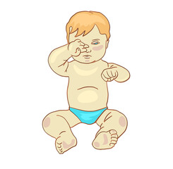 Vector baby isolated on white background.