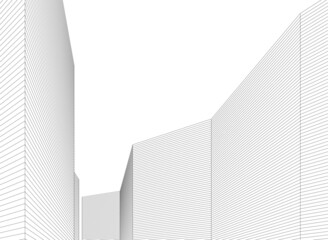 Fototapeta premium abstract architecture vector 3d illustration