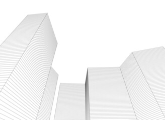 Fototapeta na wymiar abstract architecture vector 3d illustration