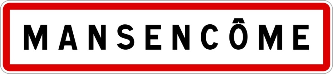 Panneau entrée ville agglomération Mansencôme / Town entrance sign Mansencôme