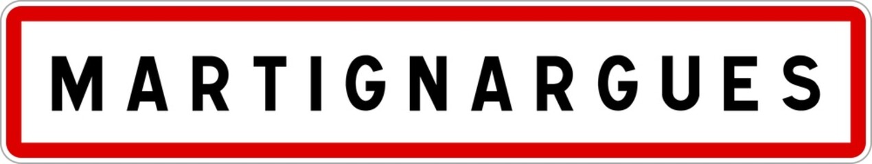 Panneau entrée ville agglomération Martignargues / Town entrance sign Martignargues
