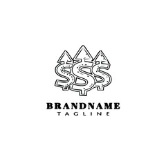 business grow up logo icon design template vector illustration