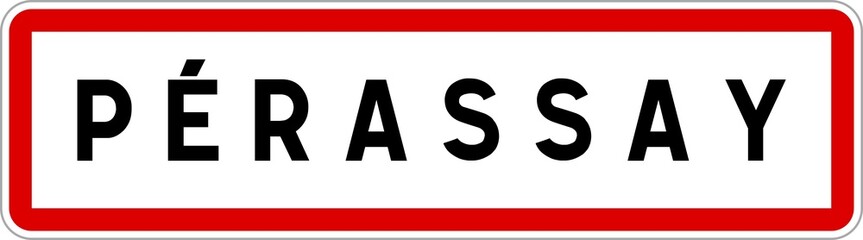 Panneau entr&eacute;e ville agglom&eacute;ration P&eacute;rassay / Town entrance sign P&eacute;rassay