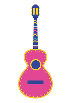 Pink Guitar Instrument