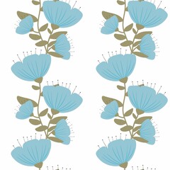 Floral seamless leaves branches pattern for fabrics and packaging and gifts and linens and kids and wrapping paper