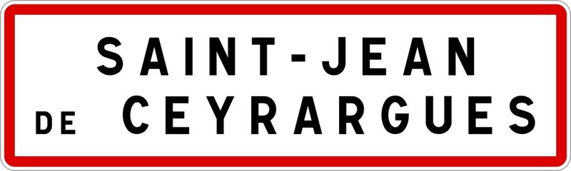 Panneau entrée ville agglomération Saint-Jean-de-Ceyrargues / Town entrance sign Saint-Jean-de-Ceyrargues