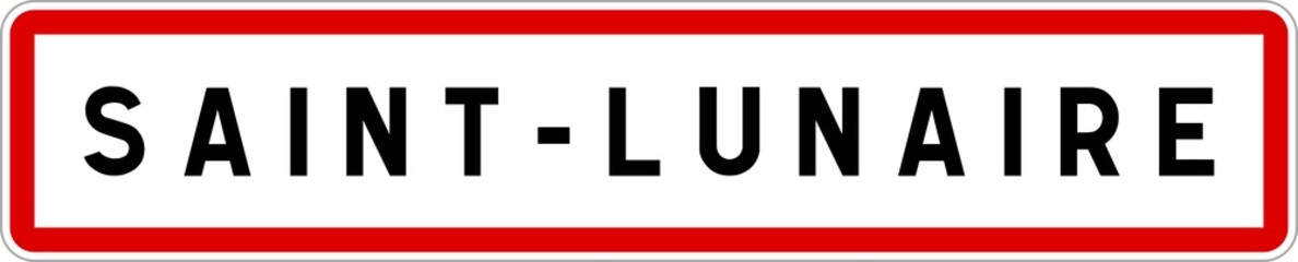 Panneau entrée ville agglomération Saint-Lunaire / Town entrance sign Saint-Lunaire