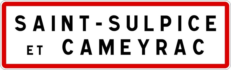 Panneau entrée ville agglomération Saint-Sulpice-et-Cameyrac / Town entrance sign Saint-Sulpice-et-Cameyrac