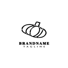 pumpkin logo icon design template vector illustration