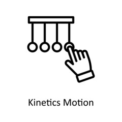 Kinetics Motion vector Outline Icon Design illustration. Educational Technology Symbol on White background EPS 10 File