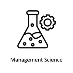 Management Science vector Outline Icon Design illustration. Educational Technology Symbol on White background EPS 10 File