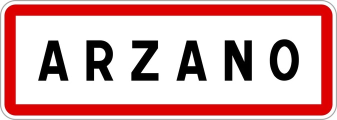 Panneau entrée ville agglomération Arzano / Town entrance sign Arzano
