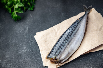 fish fresh mackerel seafood healthy meal food diet snack on the table copy space food background 