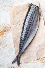 fish fresh mackerel seafood healthy meal food diet snack on the table copy space food background 