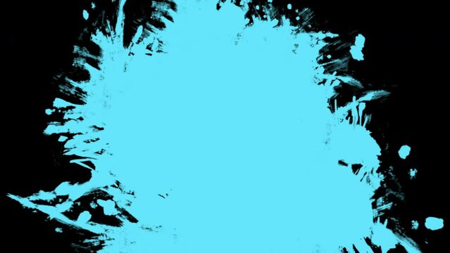 Splashing blue brushes, motion abstract art and corporate style background