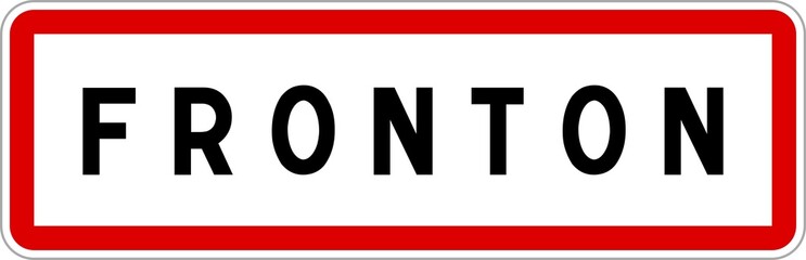 Panneau entrée ville agglomération Fronton / Town entrance sign Fronton