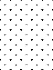 Heart seamless vector background. Packaging design for gift wrapping.