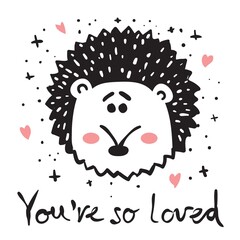 Vector card of cute happy animal faces.Perfect for kid's interiors, banners and posters.