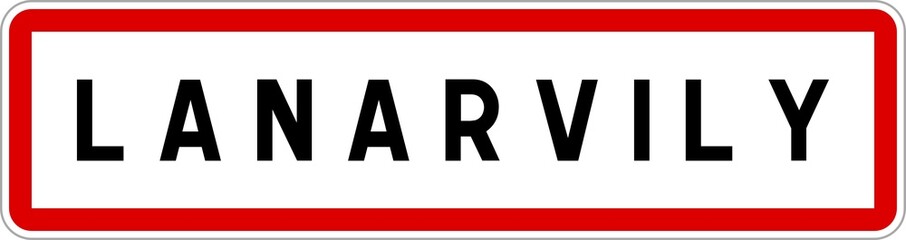 Panneau entrée ville agglomération Lanarvily / Town entrance sign Lanarvily