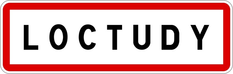 Panneau entrée ville agglomération Loctudy / Town entrance sign Loctudy