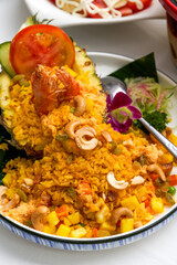 A golden and tempting Thai pineapple fried rice