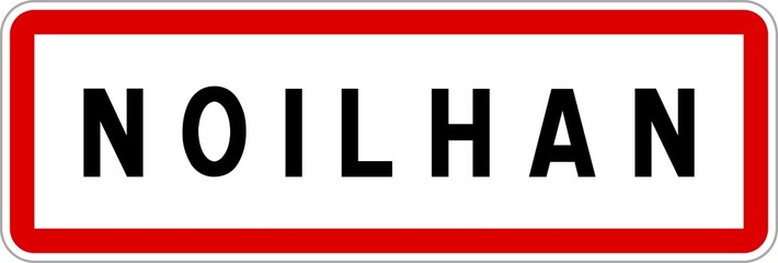 Panneau entrée ville agglomération Noilhan / Town entrance sign Noilhan