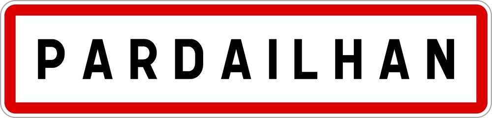 Panneau entr&eacute;e ville agglom&eacute;ration Pardailhan / Town entrance sign Pardailhan