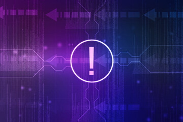 2d rendering exclamation mark sign
