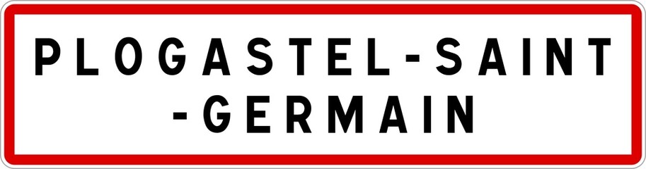Panneau entrée ville agglomération Plogastel-Saint-Germain / Town entrance sign Plogastel-Saint-Germain