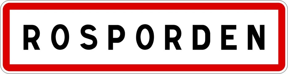 Panneau entrée ville agglomération Rosporden / Town entrance sign Rosporden